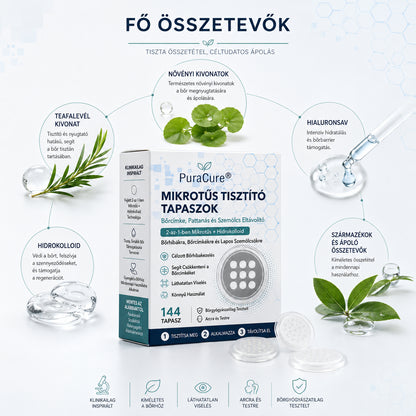 🍇2 az 1-ben mikrotűs és hidrokolloid tapasz🍀 | Kiálló anyajegyek, aknék, lapos szemölcsök és bőrnövedékek eltávolítására | Segít csökkenteni a ráncokat, hegeket és bőrhibákat | Láthatatlan tapasz az arcra és testre