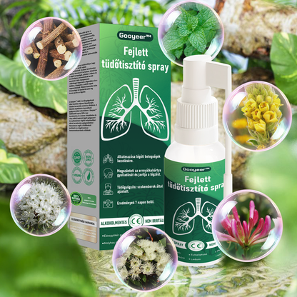 🍈𝐆𝐨𝐨𝐲𝐞𝐞𝐫™ Fejlett Tüdőtisztító Spray -Támogatja a tüdő, a hörgők és az orrmelléküregek egészségét, elősegíti a légzőrendszer egészségét és a könnyebb légzést